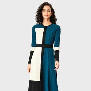 ✨ eShakti Sporty Colorblock Cotton Jersey Dress (Style CL0094417) ✨